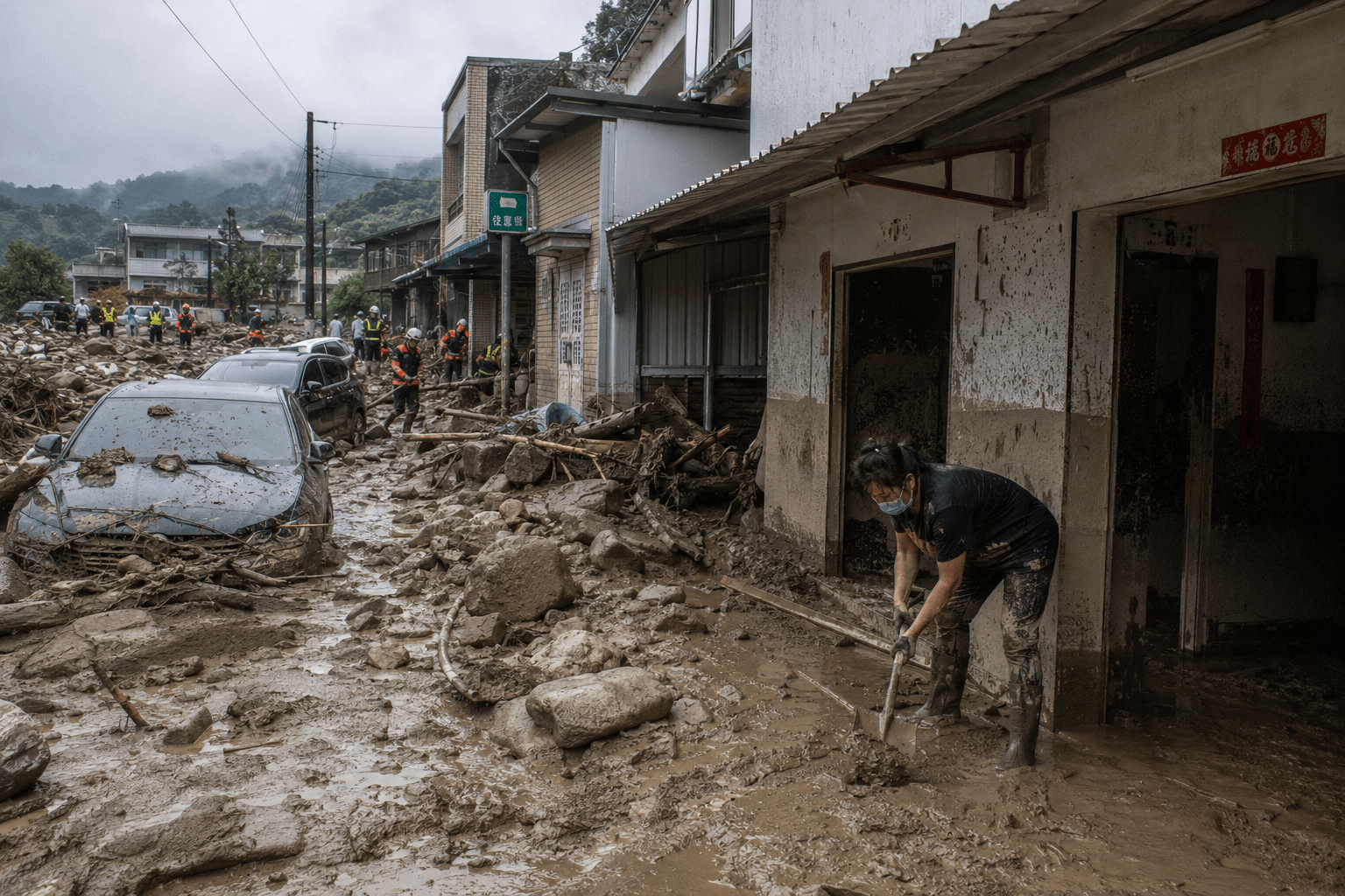 Bencana Lumpur Terjang Taiwan, Rumah Warga Tertimbun dan Ribuan Mengungsi