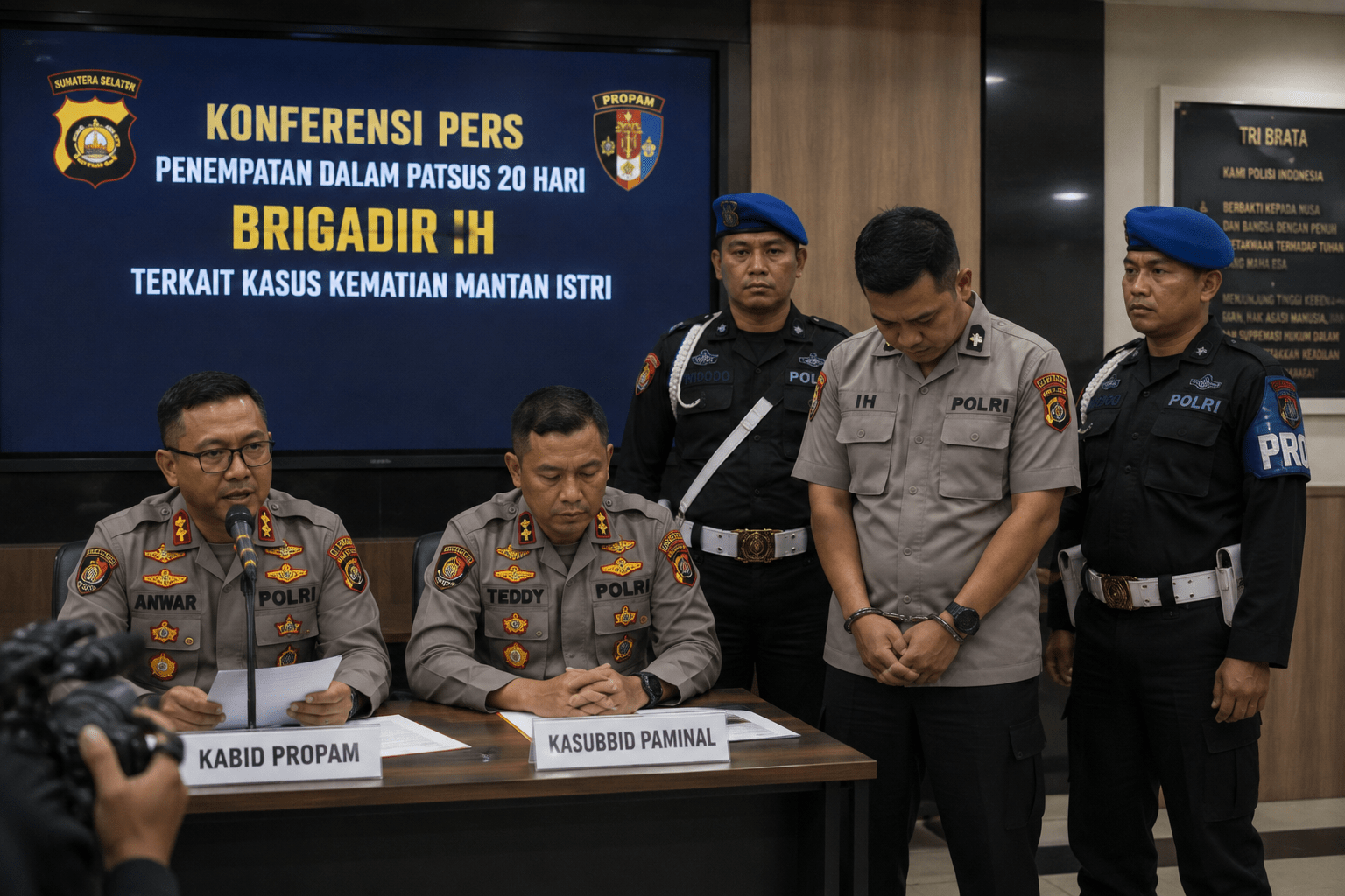 Imbas Kematian Mantan Istri, Brigadir IH Dipatsus 20 Hari