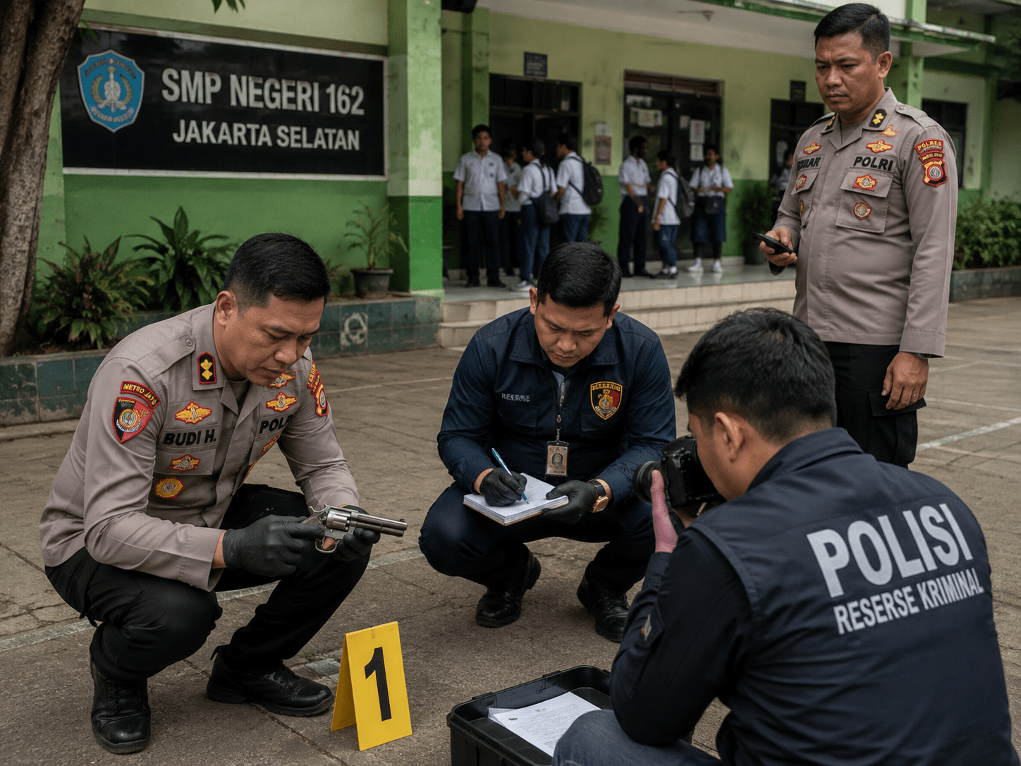 Senjata Api di Sekolah Jakarta Selatan Viral di Media Sosial