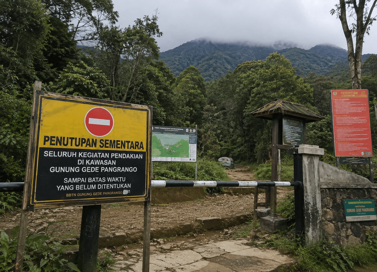 Seluruh Jalur Pendakian Gunung Gede Ditutup Imbas Kebakaran
